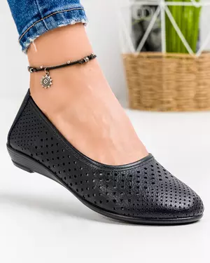 Pantofi Casual Dama Piele Naturala Negri XH-3023